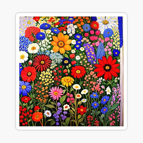 Aperçu de l'œuvre Jardin de fleurs de Gustav Klimt créée et vendue par maniacfitness.