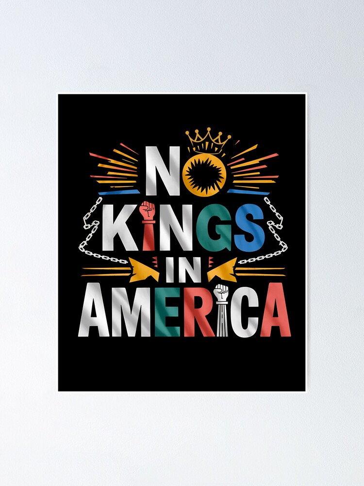 Thumbnail 1 von 3, Poster, Keine Könige in Amerika – Dieses mutige Geschenk ist perfekt für Freidenker, Patrioten und Verteidiger der Demokratie, die ihre Werte und ihren Widerstand gegen die Monarchie zum Ausdruck bringen möchten. designt und verkauft von ZyziowskyArt.