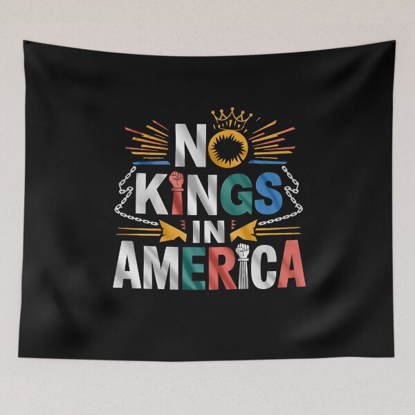 Item preview, No Kings In America - This bold gift is perfect for free thinkers, patriots, and defenders of democracy who want to express their values and opposition to monarchy. designed and sold by ZyziowskyArt.