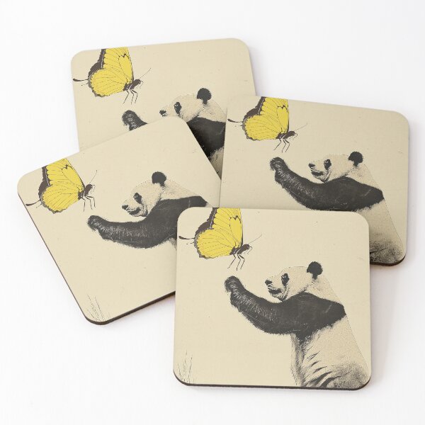 Item preview, Panda & Butterfly – A Serene Encounter in Nature designed and sold by djovan.