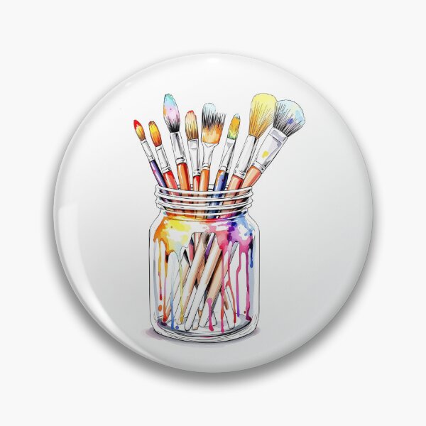 Item preview, Modern Trendy colourful paint brushes in a jar designed and sold by SOUFIANE1991.