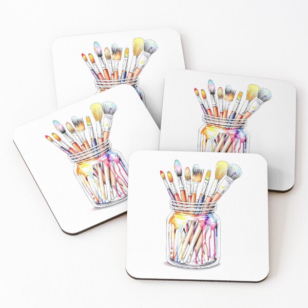 Item preview, Modern Trendy colourful paint brushes in a jar designed and sold by SOUFIANE1991.