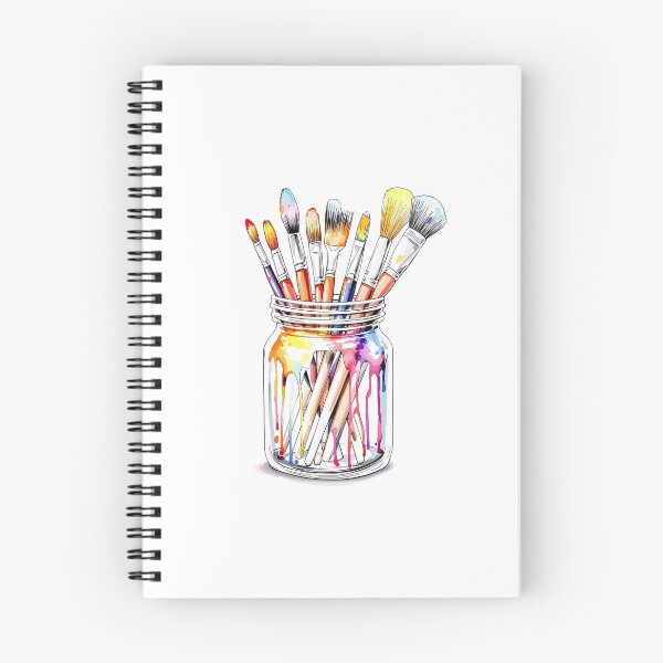 Item preview, Modern Trendy colourful paint brushes in a jar designed and sold by SOUFIANE1991.