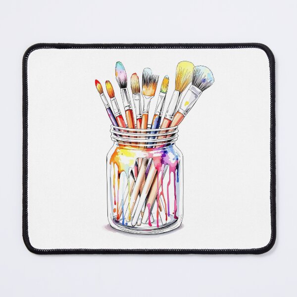 Item preview, Modern Trendy colourful paint brushes in a jar designed and sold by SOUFIANE1991.