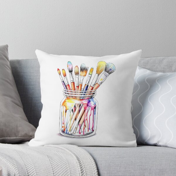 Item preview, Modern Trendy colourful paint brushes in a jar designed and sold by SOUFIANE1991.