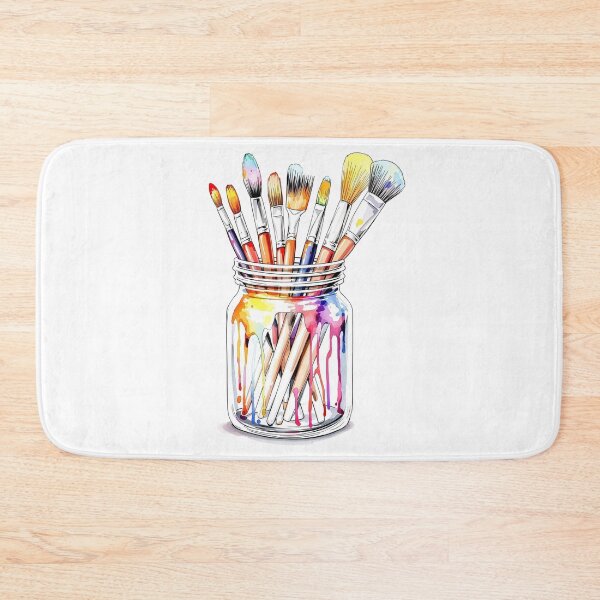 Item preview, Modern Trendy colourful paint brushes in a jar designed and sold by SOUFIANE1991.