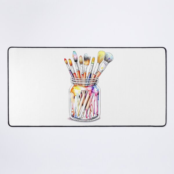 Item preview, Modern Trendy colourful paint brushes in a jar designed and sold by SOUFIANE1991.
