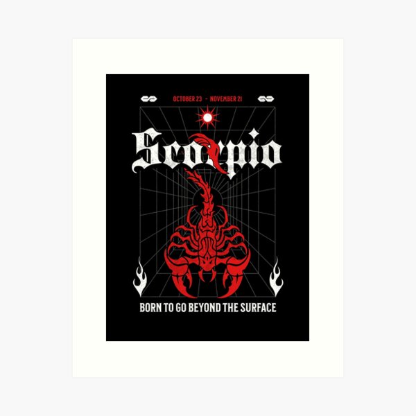 Item preview, Scorpio Zodiac Sign Gothic Design designed and sold by Epic Grenade Team.