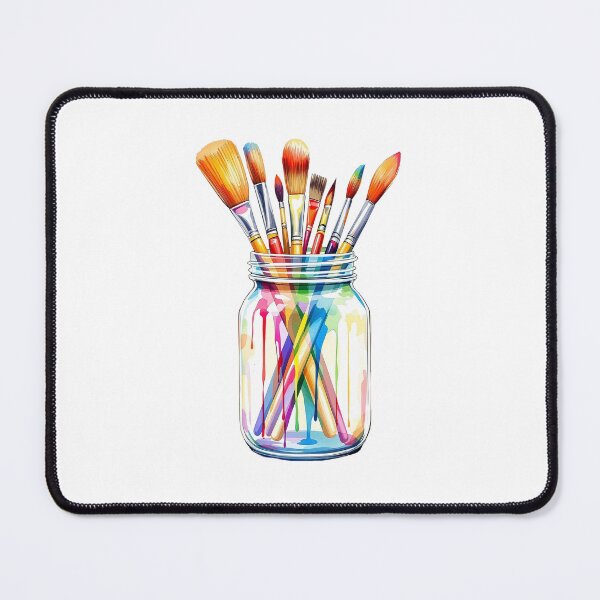 Item preview, Modern Trendy colourful paint brushes in a jar designed and sold by SOUFIANE1991.