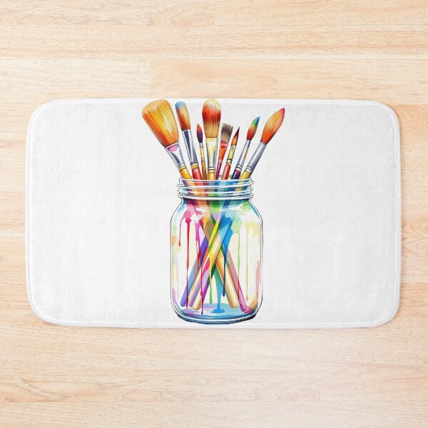 Item preview, Modern Trendy colourful paint brushes in a jar designed and sold by SOUFIANE1991.