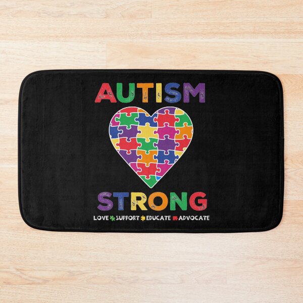 Item preview, Autism Strong Love , Support , Educate , Advocate - Colorful Puzzle Heart  - Autistic Gril Boy  designed and sold by Smix Pixels.