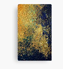 Elegant Girly Colorful Crystal Glam Mosaic - Gold Green and Indigo Canvas Print