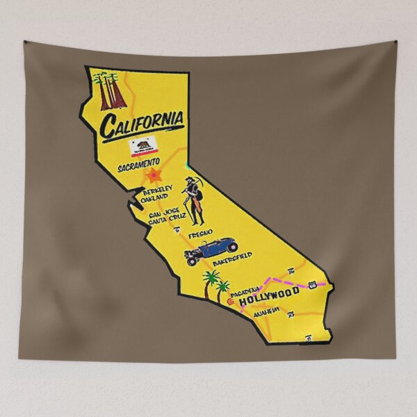 Item preview, California Tourist Map designed and sold by Havocgirl.