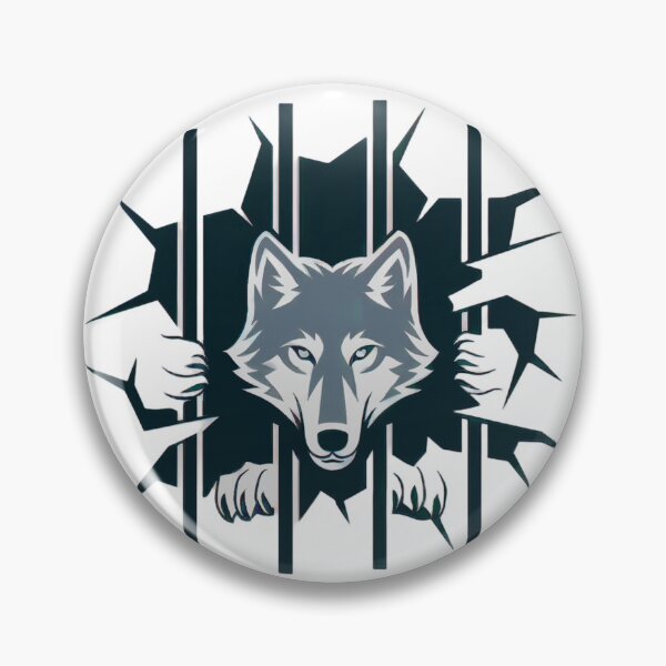 Item preview, Wolf Breaking Bars: Minimalist and Elegant Design designed and sold by EternoVibe.