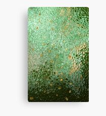Elegant Girly Colorful Crystal Glam Mosaic - Pastel Green and Gold Canvas Print