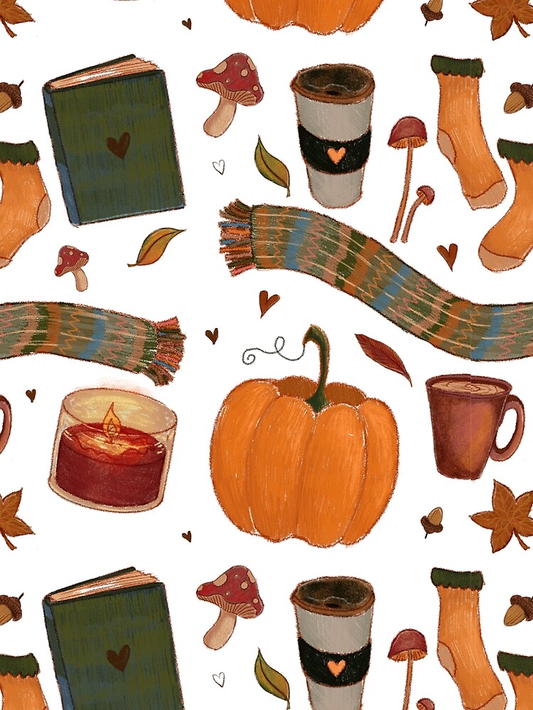Thumbnail 3 of 3, Scarf, Autumn Fall designed and sold by Riddlestiltskin.