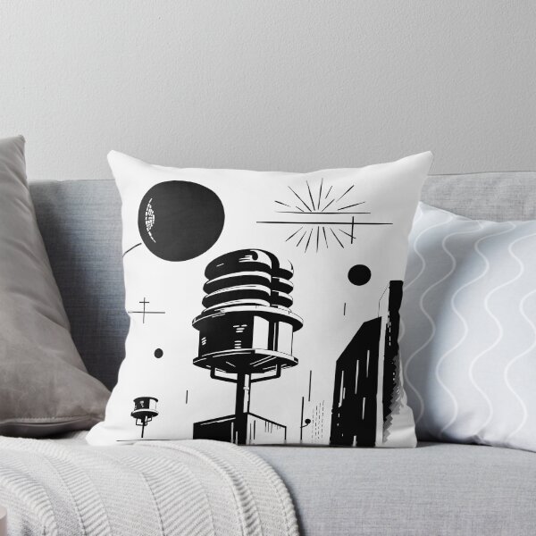 Item preview, Black White Geometric Landscapes Forms Space Exploration Visions designed and sold by ART ATTACK ZONE.