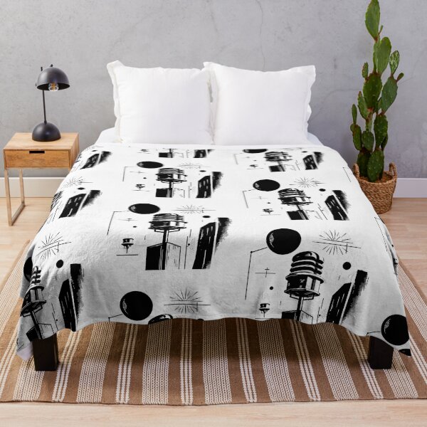 Item preview, Black White Geometric Landscapes Forms Space Exploration Visions designed and sold by ART ATTACK ZONE.