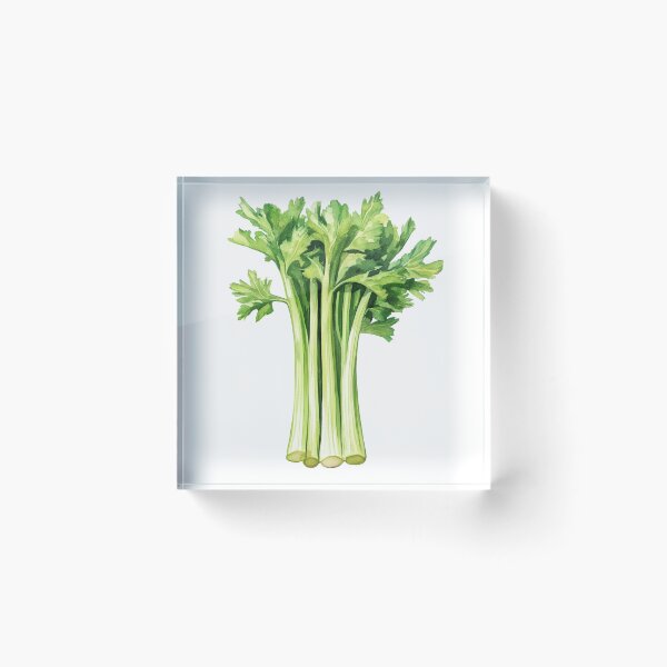 Item preview, Fresh Watercolor Celery Stalks Art designed and sold by PapuruDesigns.