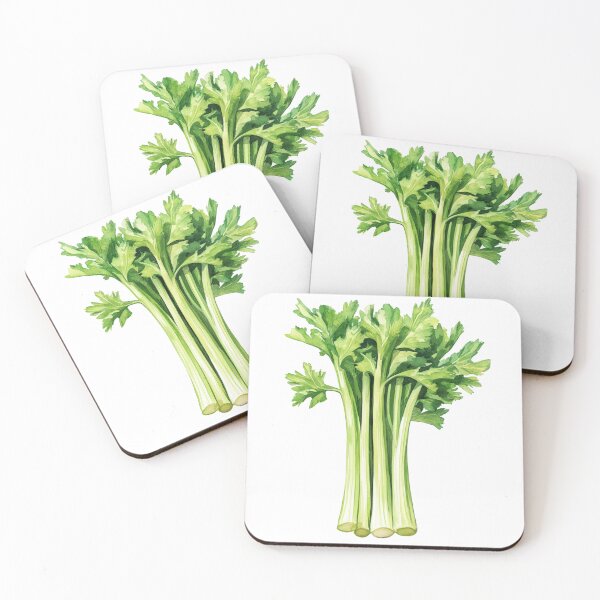 Item preview, Fresh Watercolor Celery Stalks Art designed and sold by PapuruDesigns.