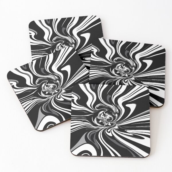 Item preview, Black White Abstract Surreal Art Exploration Visions designed and sold by ART ATTACK ZONE.