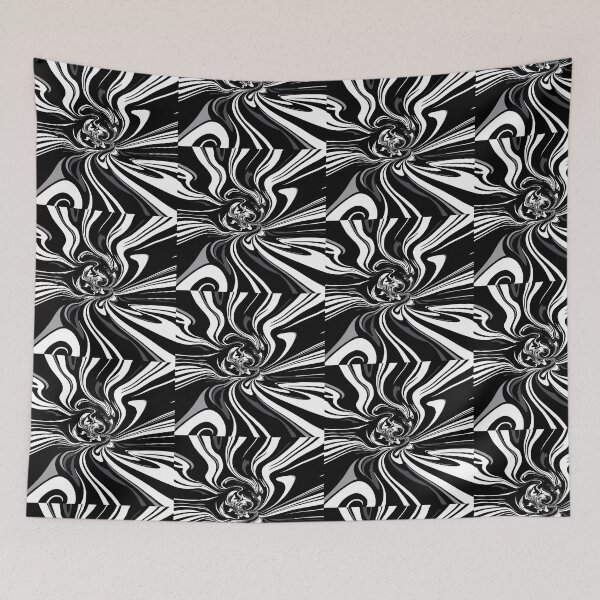 Item preview, Black White Abstract Surreal Art Exploration Visions designed and sold by ART ATTACK ZONE.