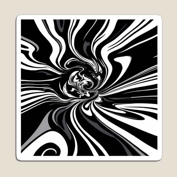 Item preview, Black White Abstract Surreal Art Exploration Visions designed and sold by ART ATTACK ZONE.
