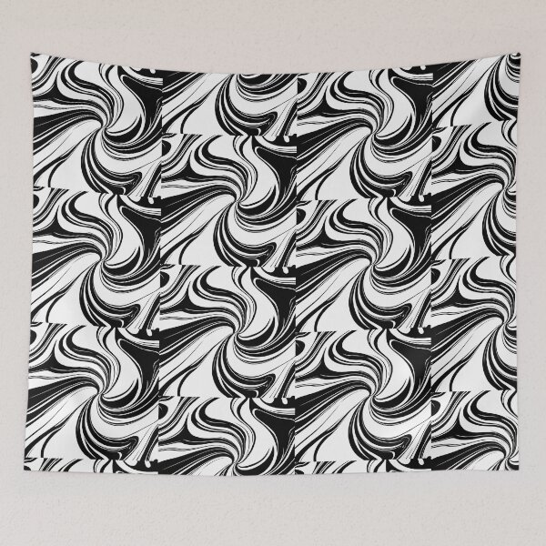 Item preview, Black White Abstract Lines Forms Visions  designed and sold by ART ATTACK ZONE.