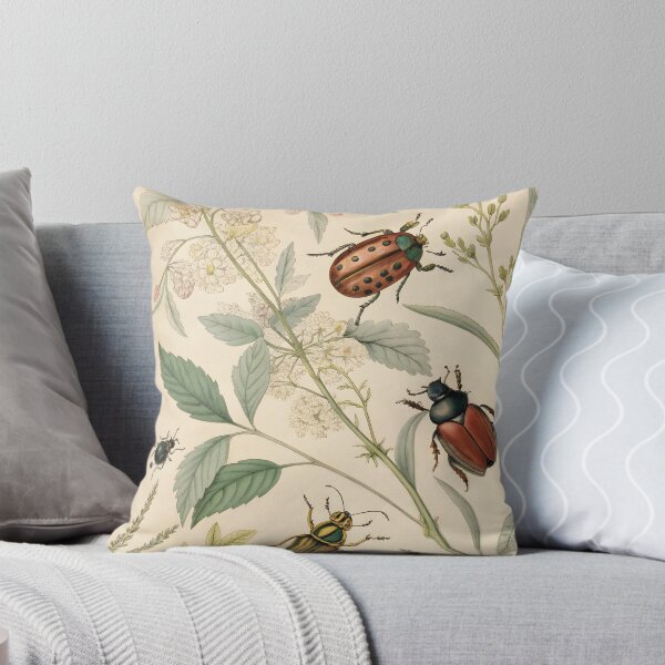 Item preview, Antique vintage botanical poster with insects designed and sold by DuskTillDown.