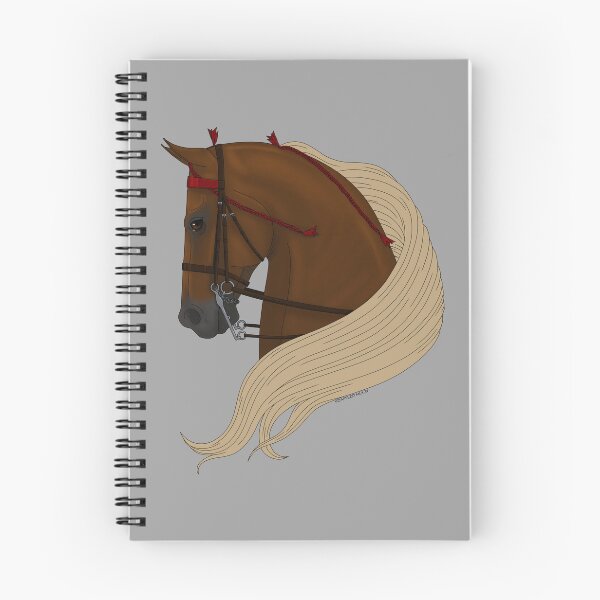 Artikelvorschau, Kastanienbraunes American Saddlebred-Pferd mit flachsblonder Mähne entworfen und verkauft von DappledMoon.