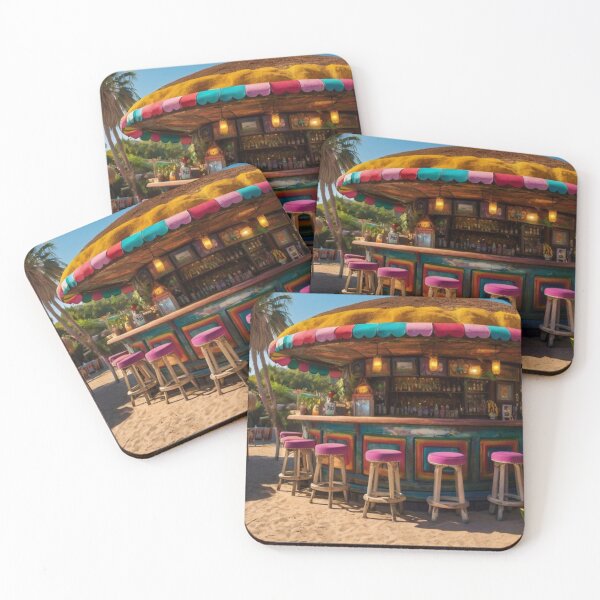 Item preview, Coastal Charm: A Colorful Mexican Bar by the Beach designed and sold by BlareBlare.