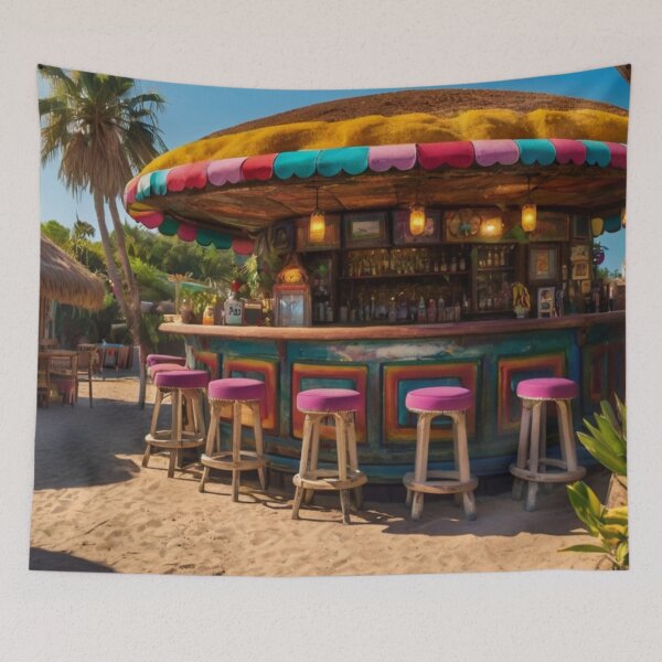 Item preview, Coastal Charm: A Colorful Mexican Bar by the Beach designed and sold by BlareBlare.