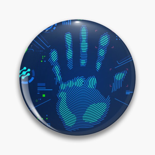 Item preview, digital forensics, circle handprint futuristic technology interface designed and sold by NiamLab.
