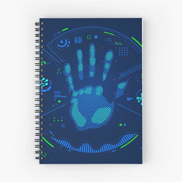 Item preview, digital forensics, circle handprint futuristic technology interface designed and sold by NiamLab.