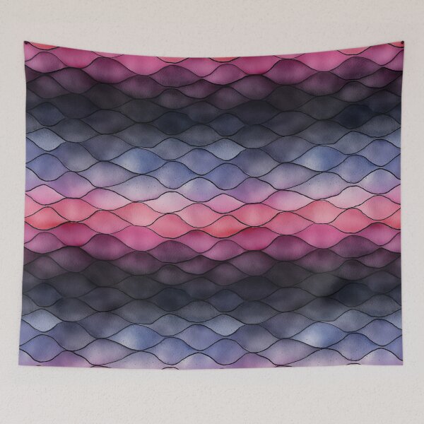 Item preview, Dark multicolor abstract watercolor scale designed and sold by DigitaICraft.