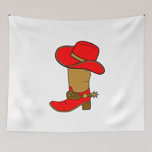 Item preview, Red Cowboy Boot And Hat designed and sold by Sartoris Art.