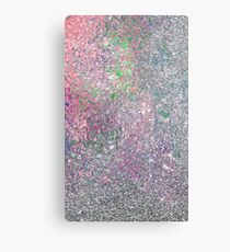 Elegant Girly Colorful Crystal Glam Mosaic - Silver Pink And Green Canvas Print