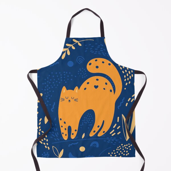 Item preview, A peaceful and cute orange cat on a blue background designed and sold by My Kind of Mood.