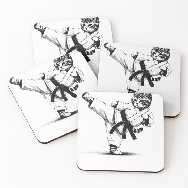 Item preview, Cat Doing Karate designed and sold by Kimberley King Art  King Art.