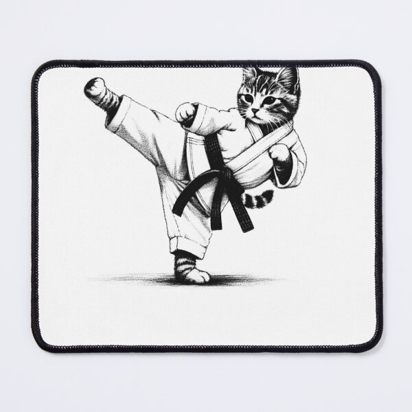Item preview, Cat Doing Karate designed and sold by Kimberley King Art King Art.