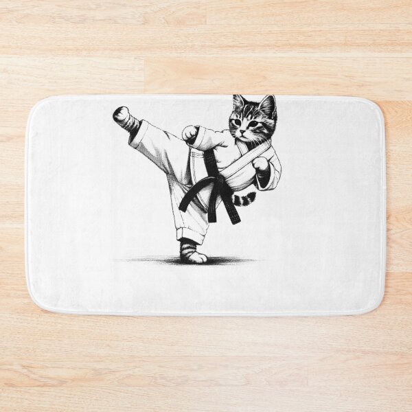 Item preview, Cat Doing Karate designed and sold by Kimberley King Art  King Art.