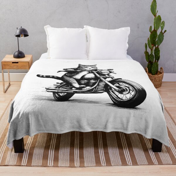 Item preview, Cat Riding Motorbike designed and sold by Kimberley King Art King Art.