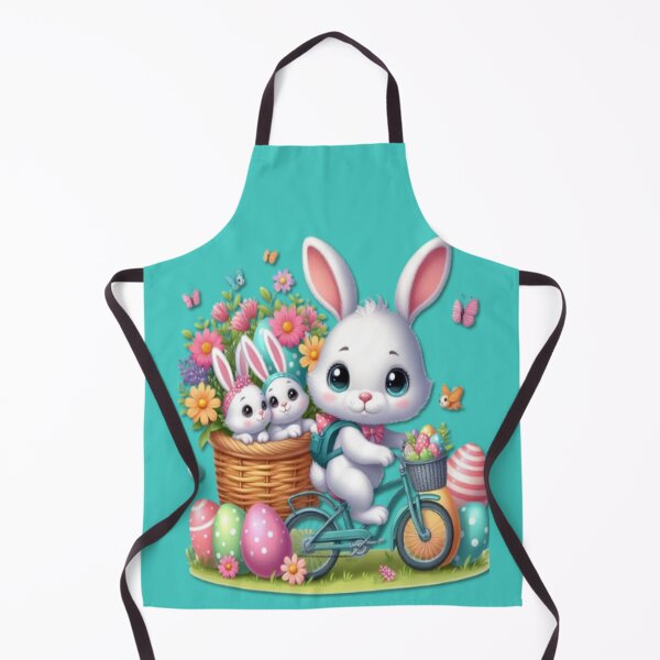 Item preview, Easter Bunny on a Bicycle: Happy Ride with Little Bunnies and Colorful Eggs designed and sold by FotoworldEdel.