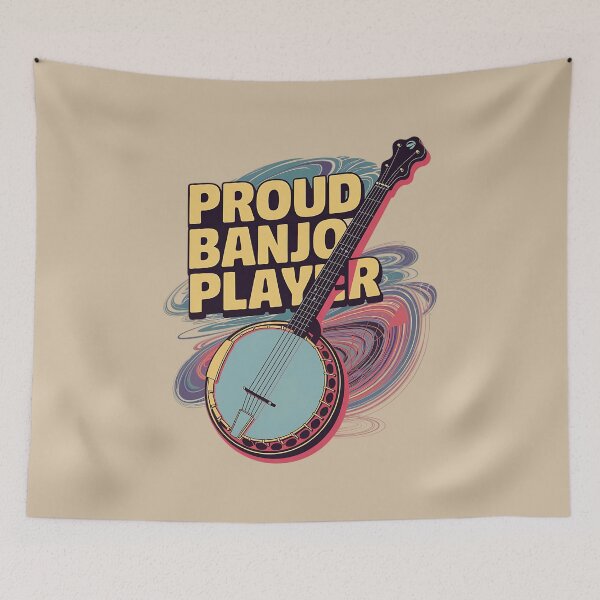 Item preview, Retro Banjo Player Musician Art Design designed and sold by TeeGrit.