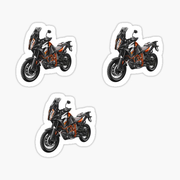 2 stuks stickers compatibel met KTM 1290 Super Adventure Touratech GIVI (wit -oranje 2 stuks stickers compatibel met KTM 1290 Super Adventure Touratech GIVI (wit -oranje