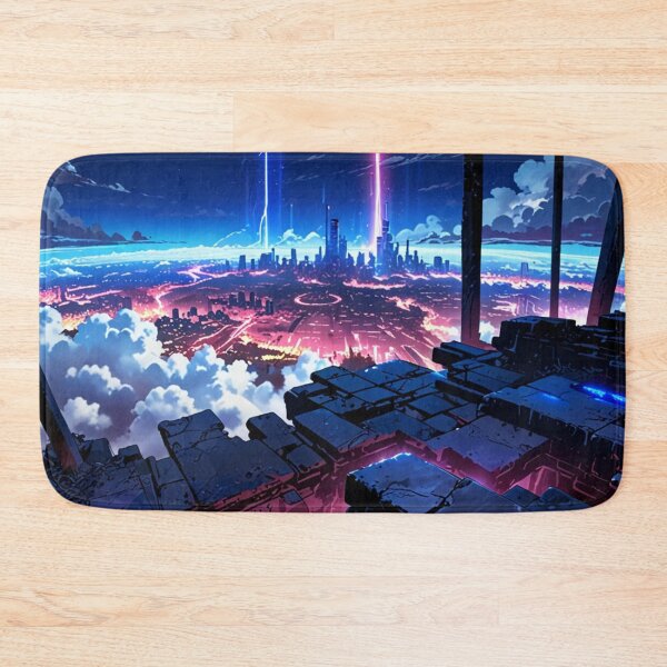 Item preview, Skyward Utopia: The Neon City Above the Clouds designed and sold by novmasao.