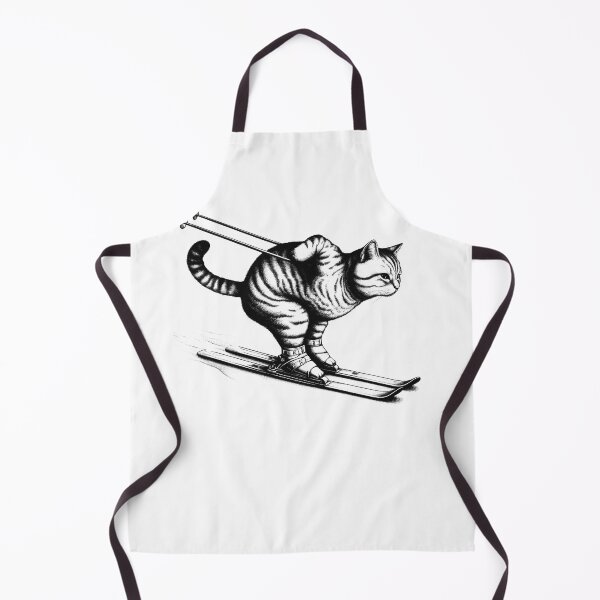 Item preview, Cat Playing Ski - Cat Skiing designed and sold by Kimberley King Art King Art.
