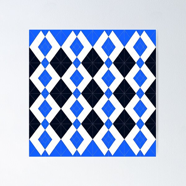 Item preview, Royal Blue Argyle Print Design by Steezee designed and sold by SteezeeStore.