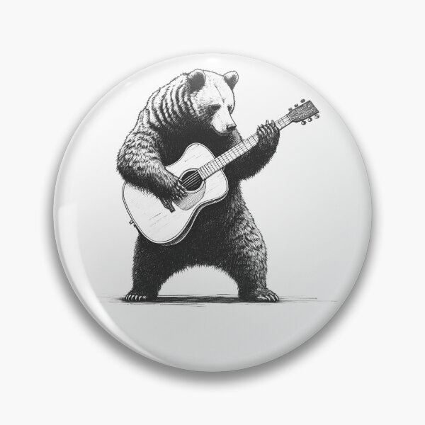 Item preview, Bear Playing Guitar 2 designed and sold by Kimberley King Art  King Art.