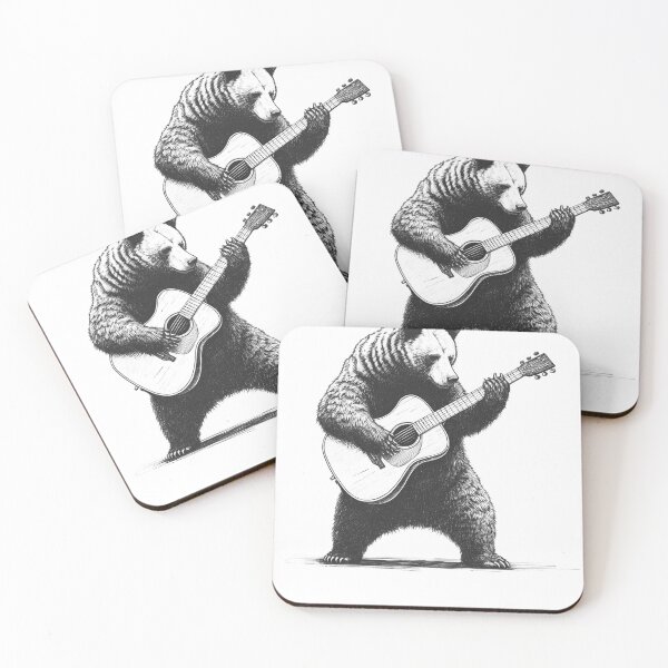 Item preview, Bear Playing Guitar 2 designed and sold by Kimberley King Art  King Art.